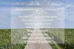 Determination-The Firmness of Purpose