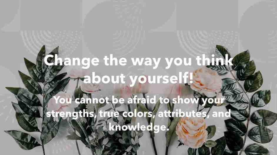 Change Your Thoughts About Yourself