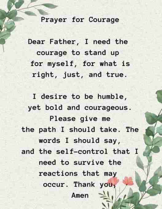 Prayer for Courage