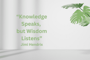 Knowledge vs. Wisdom: Key Differences and Pursuing Both-writing on the wall-with a standing plant