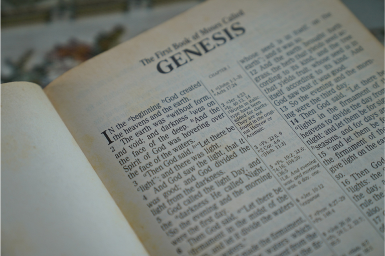 Who is God in the Bible-A Journey in Scripture -Image of Genesis Chapter 1 in the Bible