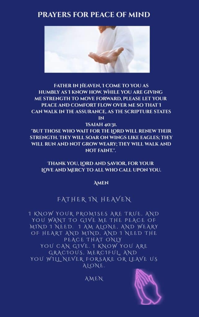Prayers for Peace of Mind