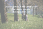 Discouragement In The Christian Life