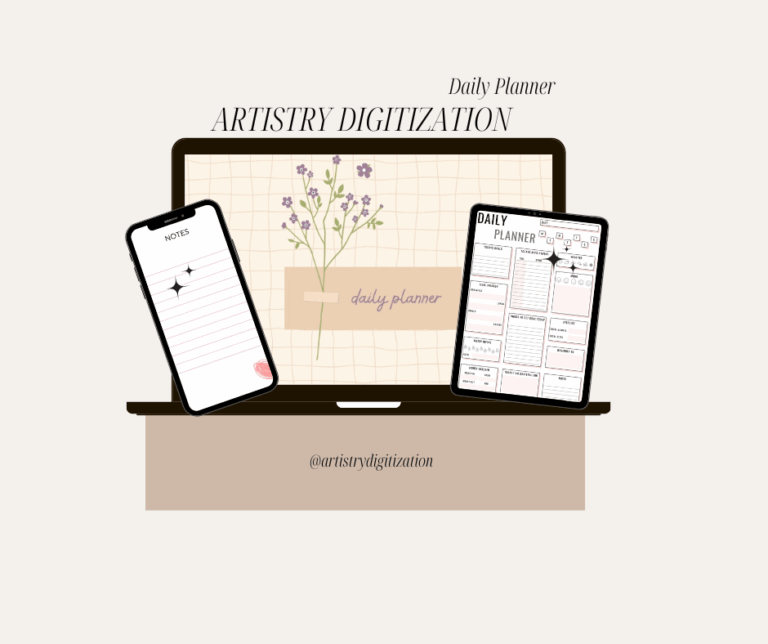 Daily Planner Pink Mockup