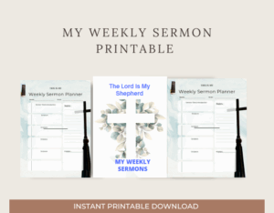 Weekly Sermon Printable Mock up