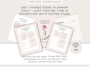 Get Things Done Daily Planner