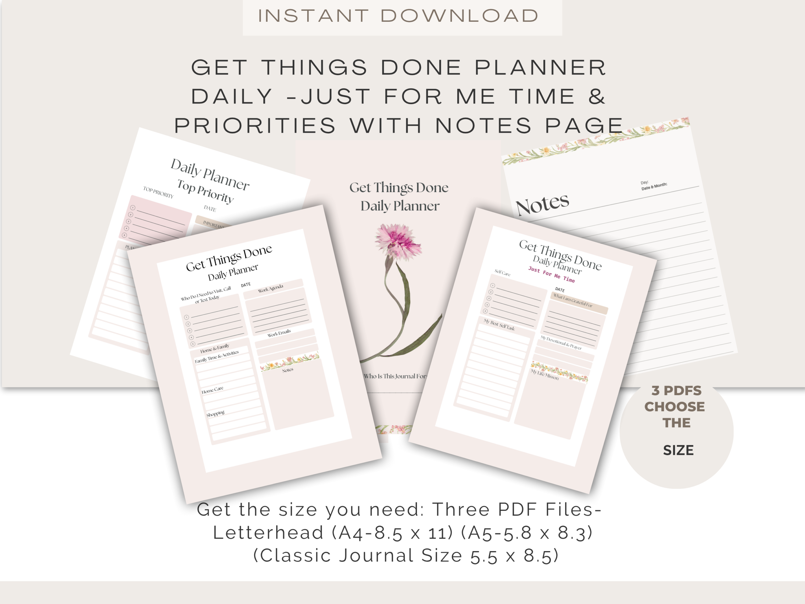 Get Things Done Daily Planner