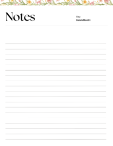 Get Things Done Note Pages Notes